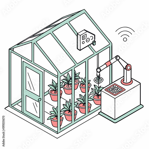 Automated Smart Greenhouse Featuring Robotic Arms for Precision Agriculture and Optimized Crop Yield