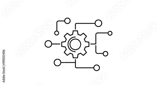 Modern gear mechanism with connected nodes for business solutions