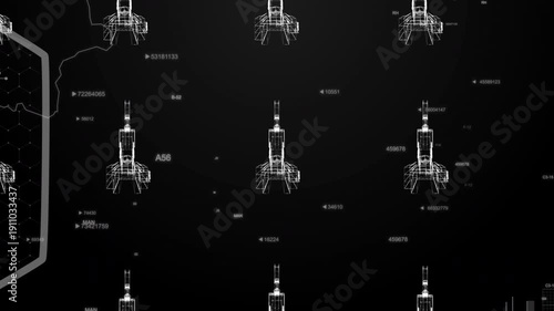 Russia country MAP Oil war data analytics Background With Abstract Elements | Showcasing Oil Pump jacks technology Video with globe, Growth, Graphs, Statistic Data of a country
