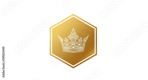 Golden Crown Icon Luxury Emblem.
