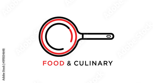 Minimalist Pan Icon Representing The Essence of Food And Culinary Arts Elegantly