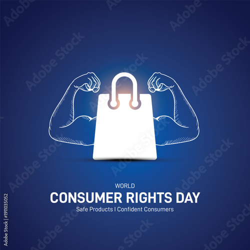 World Consumer Rights Day 2026. World Consumer Rights Day concept poster, banner, postcard, social media post, background, template, backdrop, web banner, cover vector design etc.