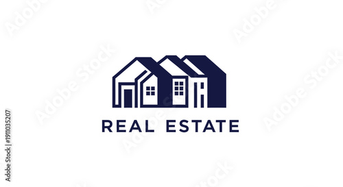 Minimalist Real Estate Logo Representing Modern Home Sales and Property Investments Professionally