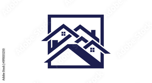 Minimalist Real Estate Logo Representing Property Ownership and Housing Concepts