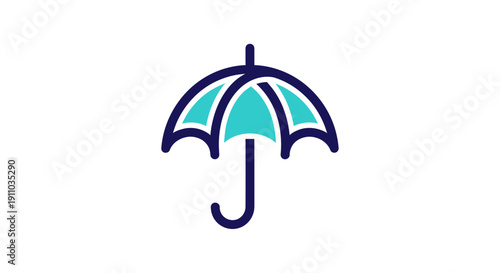 Minimalist Umbrella Icon Vector Design With Modern Aesthetics And Attractive Color Palette