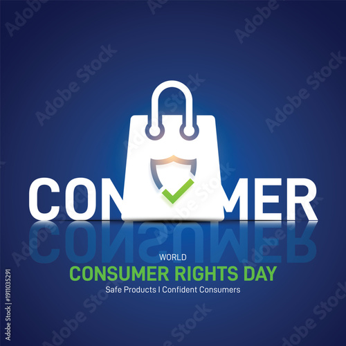 World Consumer Rights Day 2026. World Consumer Rights Day concept poster, banner, postcard, social media post, background, template, backdrop, web banner, cover vector design etc.