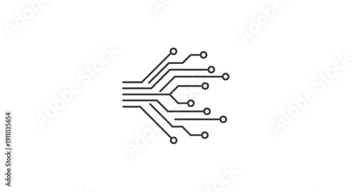 Minimalistic Electronic Circuit Board Design Representing Technological Innovation And Advancement