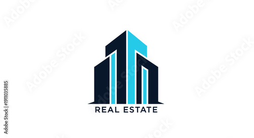 Modern Abstract Building Logo Design Representing Real Estate And Property