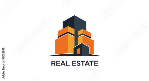 Modern Abstract Building Logo Design Representing Real Estate And Property Development
