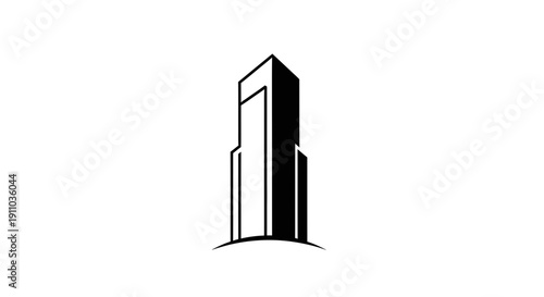 Modern Abstract Silhouette Building Design Suitable For Branding and Business Logos