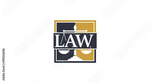 Modern Abstract Design For Legal Matters With Scales of Justice Icon in a Stylish Way