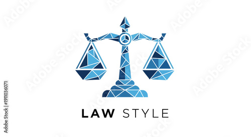 Modern Abstract Design Representing Legal Balance And Equality In Justice System