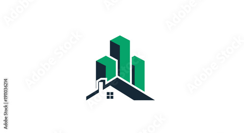 Modern Architectural Structure Logo Showcasing Real Estate And Property Development