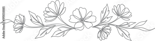 Minimalist Floral Line Drawing