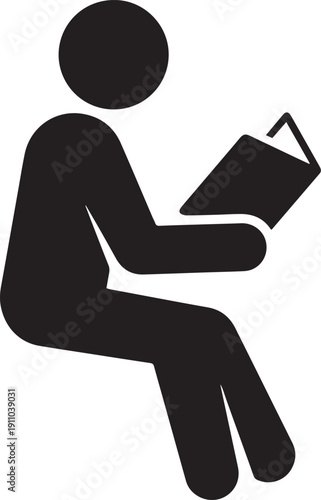 Silhouette of man running and walking vector illustration