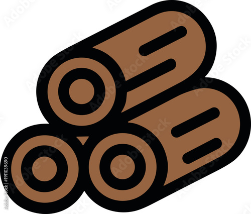 Stack of cut logs for firewood, representing natural resources and forestry industry