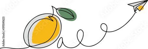 Focuses on the clean, single-line artistic technique and the modern, fluid silhouette.