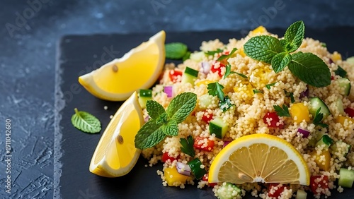 Wallpaper Mural Quinoa salad with lemon and mint. Torontodigital.ca