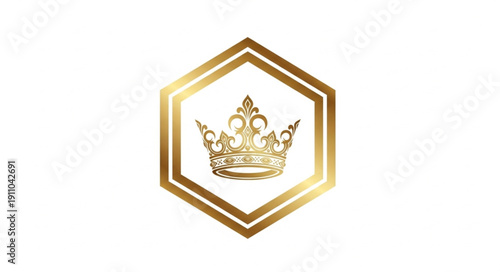 Golden Crown Luxury Royal Emblem.