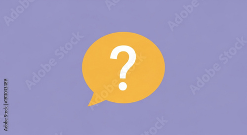 Vibrant question mark in speech bubble for inquiries and discussions