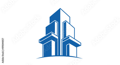 Modern Corporate Building Logo for Business, Architecture, and Real Estate Projects