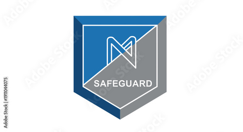 Modern Corporate Logo Depicting Shield Shape and Safeguard Assurance of Security Service
