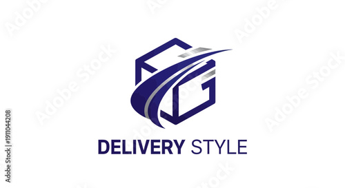 Modern Delivery Company Logo Representing Speed, Efficiency, And Shipping Services