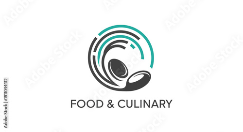 Modern Food and Culinary Logo With Abstract Design Elements and Unique Styling