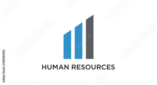 Modern Human Resources Logo Depicting Growth And Business Development Concepts