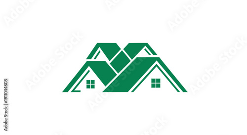 Modern Green Real Estate Logo Design For Property, Buildings, And Housing Business