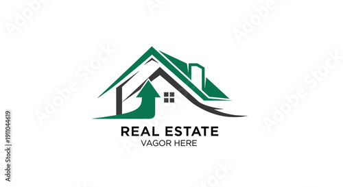 Modern Green Real Estate Logo Design Representing Property Development and Growth