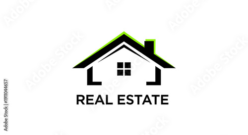 Modern House Icon Depicting Property Ownership and Investment in Real Estate Market