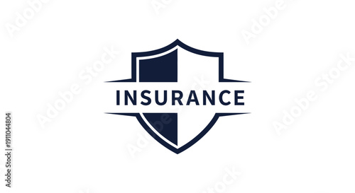 Modern Insurance Shield Logo Depicting Protection and Financial Security