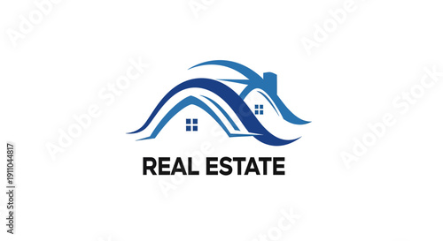 Modern House Logo for Real Estate Businesses, Buildings and Property Development Graphic