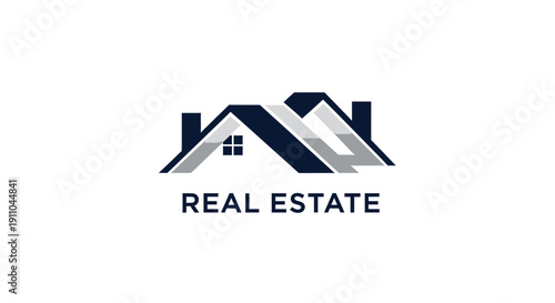 Modern House Logo for Real Estate Investments and Property Sales or Rental Offers
