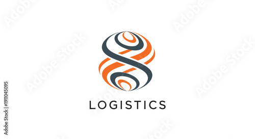 Modern Logistics Logo Featuring Abstract Form And Dynamic Composition For Brand Identity