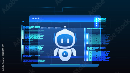 AI workflow automation artificial intelligence. ai agent network diagram dashboard machine learning flow process, coding panels and automation system.