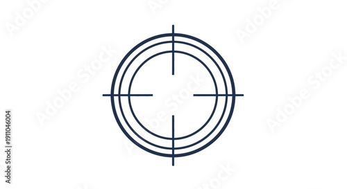 Precise Focus Target Icon Isolated Against White Background Aiming And Targeting