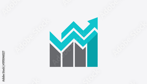 Progressive Graph Showing Financial Growth And Positive Business Trend Concept
