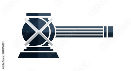 Prohibition Symbol Depicting Legal Restriction and Undesired Enforcement of Law