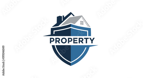 Property Shield Logo Depicting A Home, Real Estate, And Secure Investment Solutions
