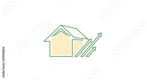 Property Value Growth Infographic Showing Residential Real Estate Market Expansion And Increase