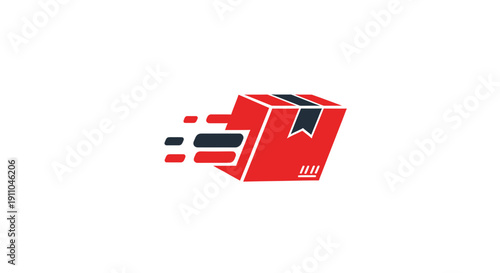 Rapid Delivery Package Logo: Express Shipping Concept, Delivering Service Faster