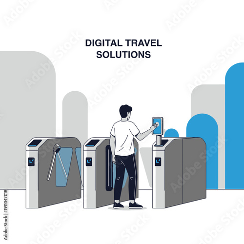 Modern Digital Access Control Gate For Public Transit Solutions