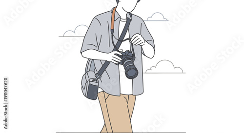 Modern Photographer Capturing Moments With Professional Camera Gear