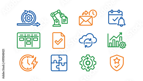Business Productivity Icons Set