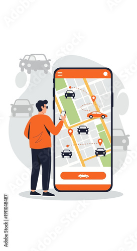 Modern Urban Navigation App With Driver Tracking For On Demand Transportation Services