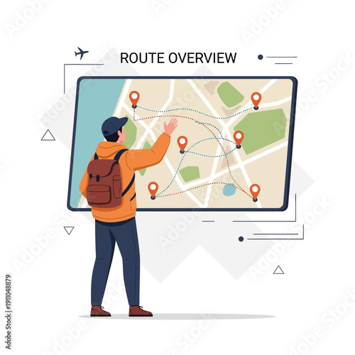 Navigating Global Journeys Planning Digital Route Overview For Modern Travel