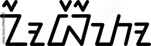 The name Norberto in sundanese script, vector. Great for printing on your personal items.