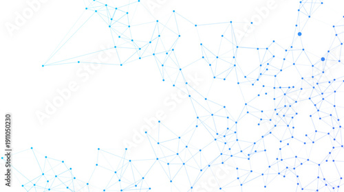 Abstract Network Connection  Blue Plexus Technology Background